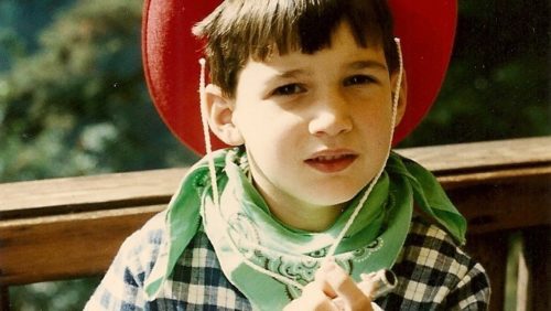 A six-year-old boy dressed as a cowboy for halloween. Photo by Barbara Newhall