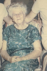 My grandmother as I remember her, her hair in a silvery up-do, her pince-nez in place. 