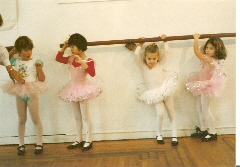 Christina (second from right) and her ballet class. Photos c 1987 B.F. Newhall