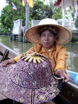 In Bangkok, Thailand, beauty in a handmade hat