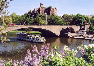 Halle, Germany, today with castle and Salle River c 2009 Stadt Halle, Salle