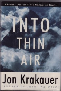 dust jacket into thin air by jon krakauer