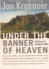book jacket under the banner of heaven by jon krakauer
