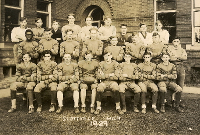 The-Scottville-Michigan-high-school-football team-1929. Photo by H.J. Hansen