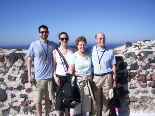 newhall family on greek island of santorini. Photo by BF newhall