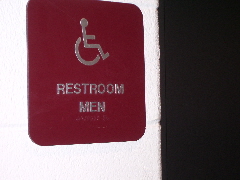 The boys' lavatory is now a restroom for "men."