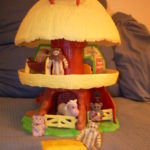 ewok hut toy about 16 inches tall with ewok characters. Photo by BF Newhall