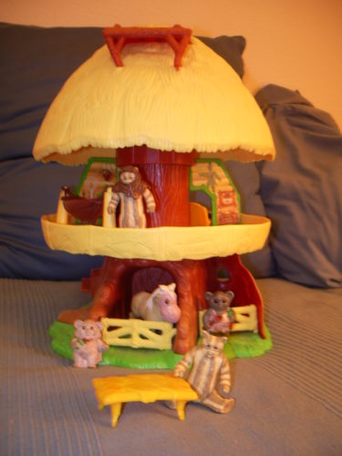 ewok hut toy about 16 inches tall with ewok characters. Photo by BF Newhall
