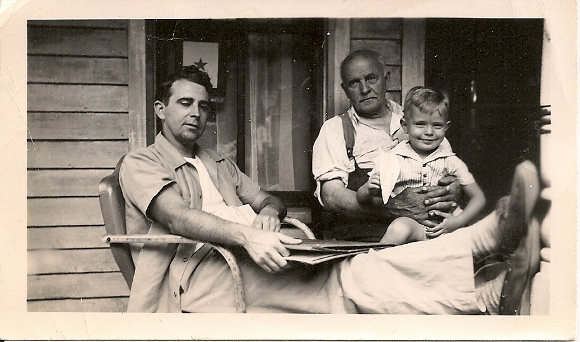 Grandparents Day. A grandfather, father and grandson, circa 1941. Photo by Tinka Falconer