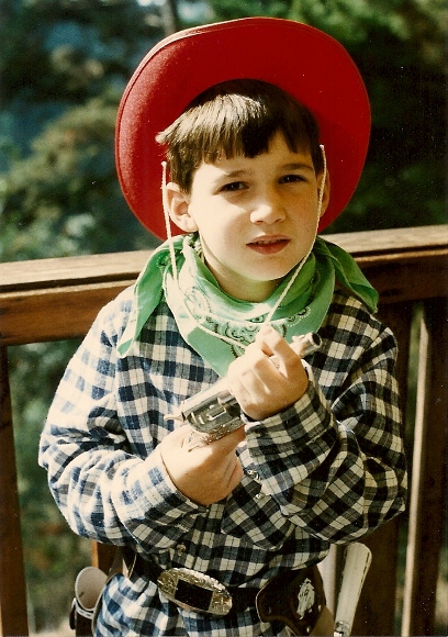 Peter, age 6, dressed as cowboy for Halloween. Photo by BF Newhall