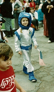 christina newhall as an astronaut. photo by bf newhall