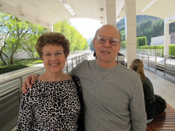 Married. Jon and Barbara Newhall at Getty Museum tram, 2012. Photo by Christina Newhall