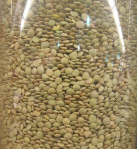 Green lentils for sale at Whole Foods, Berkeley. Photo by BF Newhall
