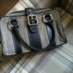 Small tweed and leather purse. Photo by BF Newhall
