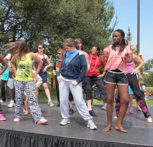 zumba dancing at the Hills. Photo by BF Newhall