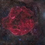 Simeis 147, a faint supernova remnant with a tangle of filaments. NASA image.