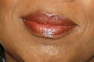 Oprah Winfrey's lips up close.