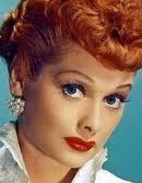 Lucille Ball with lipsticked lips
