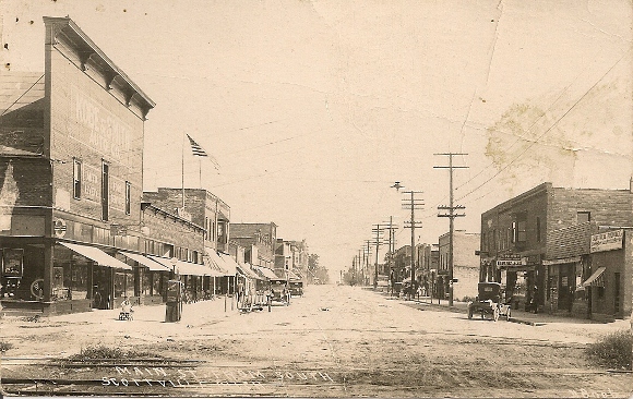 Main Street, Scottville, Michigan, from the south
