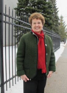 Writer Barbara Falconer Newhall wears her vintage Austrian Walkjanker in Minnesota 2013. Photo by Jon Newhall.