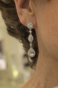 Dangle earrings with three stones by Nadri. Photo by BF Newhall