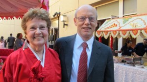 Jon and Barbara Newhall at Indian wedding in San Francisco Bay Area. BF Newhall photo