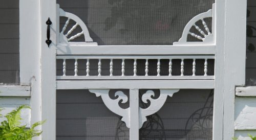 Detail of a screen door on a 19th century house in Pentwater, MI. Photo by BF Newhall