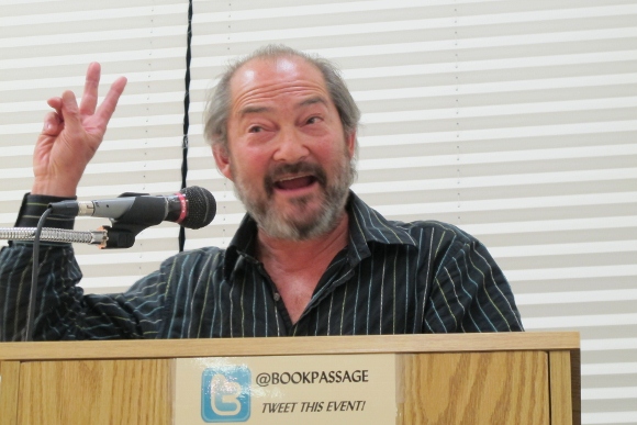 Bearded author, editor and cofounder of Salon.com Gary Kamiya reads from his new book at Book Passage. Photo by BF Newhall