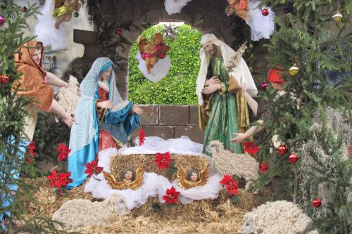 Christmas manger scene at Jardin in San Miguel de Allende, Mexico. Photo by BF Newhall