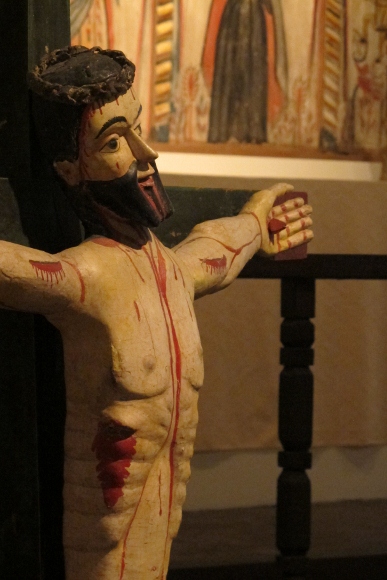 Christ on the cross at the New Mexico History Museum. Photo by Barbara Newhall