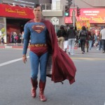 Superman sighted crossing street on Hollywood Boulevard, 2014. Photo by Barbara Newhall