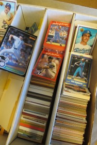 A boy's 1980s collection of baseball cards. Photo by Barbara Newhall