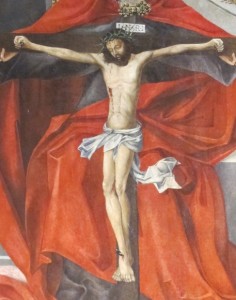 Painting of the crucifixion of Jesus, Matthias Church, Budapest. Photo by Barbara Newhall