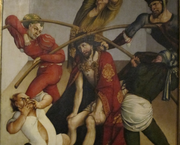 The flogging of Jesus Christ, and crucifixion, a painting at the Melk Abbey, Austria. Photo by Barbara Newhall