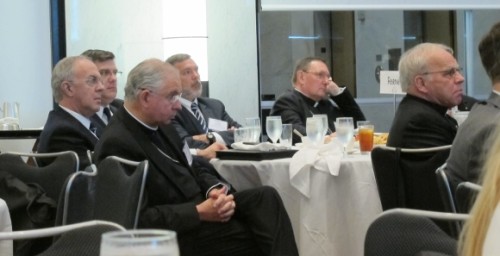 A score of Catholic clergy were present at the annual conference of the Religion Newswriters Association in Philadelphia, August, 2015. Photo by Barbara Newhall