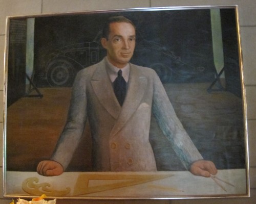 A painting of Edsel Ford by Diego Rivera hangs in the Edsel Ford house in Grosse Pointe, now open to the public.. It's a beauty. Photo by Barbara Newhall