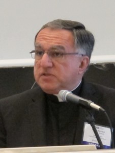 The Rev. Thomas Rosica, English language assistant to the Holy See Press Office speaks at the Religion Newswriters Association conference, Philadelphia, August, 2015. Photo by Barbara Newhall