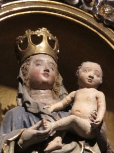 Statue of Mary and Baby Jesus in the Regensburg cathedral, Germany. Photo by Barbara Newhall