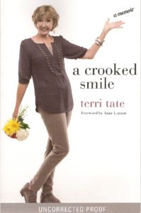 cover of A Crooked Smile book by Terri Tate. At BookExpo America 2016.