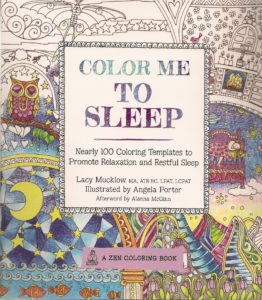 cover of Lacy Mucklow's adult coloring book, Color Me to Sleep. At BookExpo 2016
