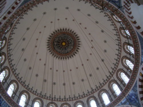 Interior dome of the Rustem Pasha Mosque in Istanbul. Photo by Barbara Newhall