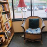 A comfy chair in the spirituality section of Book Passage bookstore. Should authors read their reviews? Photo by Barbara Newhall