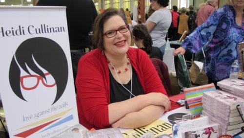 Heidi Culllinan, author of gay romance novels, at Twin Cities Book Festival. Photo by Barbara Newhall
