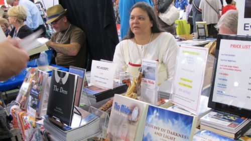 Kim Sigafus, Native American, author of Native American literary fiction at Twin Cities Book Festival, Minneapolis Minnesota. Photo by Barbara Newhall