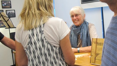 Patricia Dove Miller signs copies of her new book, "Bamboo Secrets," at Book Passage, Marin, June 11, 2016. Photo by Barbara Newhall