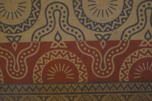 A dotted serpentine design on a wall in the Matthias Church, Budapest. Photo by Barbara Newhall