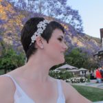 The bride was beautiful. A crystal headpiece set off Christina Newhall's short dark hair on her wedding day in May. Photo by Barbara Newhall