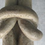 A dream about wrestling. Detail of a column in the Wurzburg Cathedral, shaped in a knot. Photo by Barbara Newhall