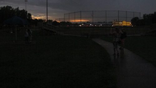 A totality disappointment: The sky turned dark and the horizon turned orange during August, 2017, total eclipse of the sun at St. Joseph, MO. Photo by Barbara Newhall