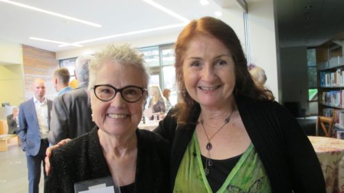 Writers Barbara Falconer Newhall and Lisa Wrenn at the Walnut Creek Library Foundation Authors Gala, 2018. Barbara Newhall photo